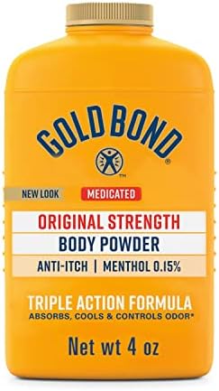 Gold Bond Medicated Original Strength Body Powder, 4 oz., Talc-Free, Anti-Itch, Absorbs & Cools Gold Bond