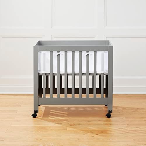 Детское постельное бельё BreathableBaby Mini Crib Breathable Mesh Liner, Classic 3mm Mesh, Белый, Размер 4M BreathableBaby