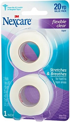 3m Nexcre Flex Clr FST Ad Size 3m Nexcre Flex Clear First Aid Tape 1 X 10yd, 2 Count (Pack of 1) 3M