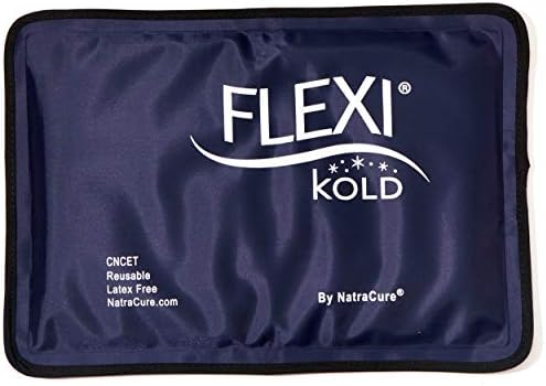 FlexiKold Gel (Гель) Soft Flexible Ice Packs for Injuries - Reusable Freezer Cold Pack, Cold Compress & Cooling Gel Pad for Face, Shoulder, Hip, Leg, Arm, Ankle & Foot Injury - Medium - 7.5” x 11.5” NatraCure