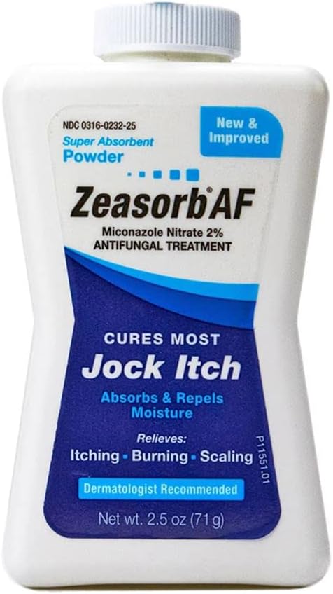 Zeasorb Antifungal Treatment Powder (Порошок), Jock Itch 2.5 Oz (3 Pack) Zeasorb