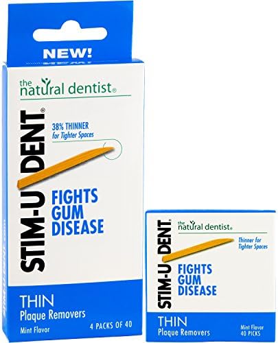 Natural Dentist Stim-U-Dent Dental Picks (Thin), 160 Count Each (Pack of 6) Stim-U-Dent