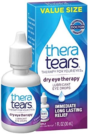 TheraTears Eye Drops (Капли) for Dry Eyes, Dry Eye Therapy Lubricant Eyedrops, Provides Long Lasting Relief, 30 mL, 1 Fl oz (Унции) Value Size TheraTears