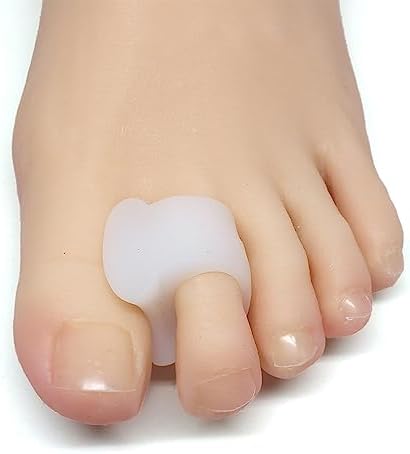 ZenToes Gel Toe Separators for Overlapping Toes, Bunions, Big Toe Alignment, Corrector and Spacer - 4 Pack (White) ZenToes