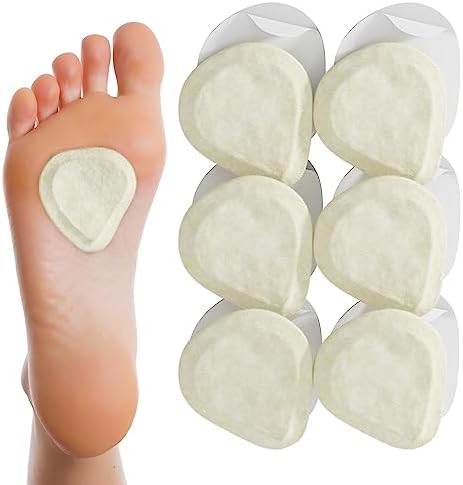 Metatarsal Felt Foot Pad Skived Cut (1/4" Thick) - 6 Pairs (12 Pieces) MARS WELLNESS