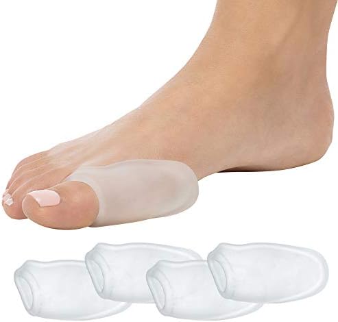 ZenToes Reusable Bunion Relief Protector Guards - Washable Gel Pads for Big Toe, Shield Feet from Friction, Pressure and Pain from Rubbing Shoes - 4 Count ZenToes