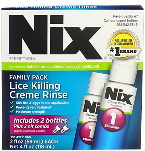 Nix Permethrin Lice Treatment Family Pack, 4 Fl Oz Nix