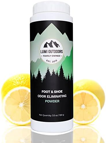 Lumi Outdoors Natural Foot Powder (Порошок) Deodorizer & Shoe Odor Eliminator - Talc Free Foot Deodorant Lumi Outdoors