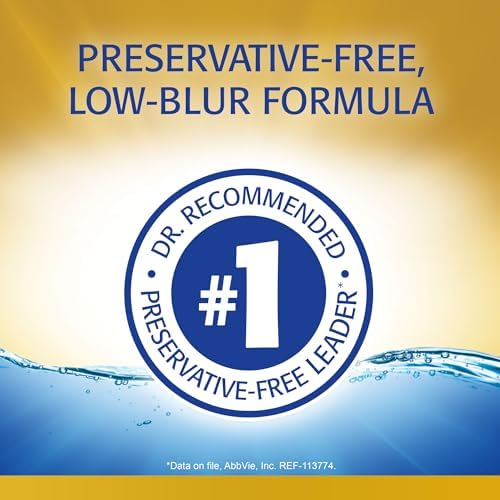 Refresh Optive MEGA-3 Lubricant Eye Drops (Капли) Preservative-Free Artificial Tears, 0.01 fl oz (Жидкие унции) (0.4 mL), 30 Single-Use Containers Refresh