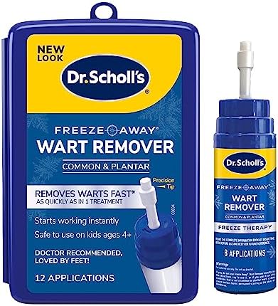 Dr. Scholl's Freeze Away® WART Remover, 12 Applications // Doctor-Proven Freeze Therapy to Remove Common and Plantar Warts Fast, 12 Treatments Dr. Scholl's