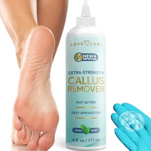 Callus Remover for Feet (Extra Strength) Foot Scrubber for Dead Skin Callus Gel (Гель) - Professional Pedicure Foot Spa Essential, 6oz LOVE, LORI