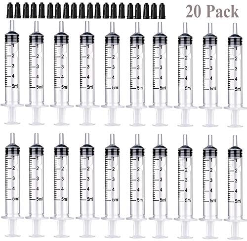 5ml Syringes with Caps (20 Pack) Gufastore