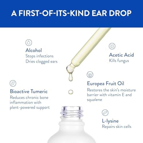 Fast-Acting Ear Drops (Капли) Preferred by Professional Athletes for Ear Discomfort, Ear Infections, Swimmer’s Ear, Clogged Ears, Wax Removal, and Itchy Ears BigWave Drops