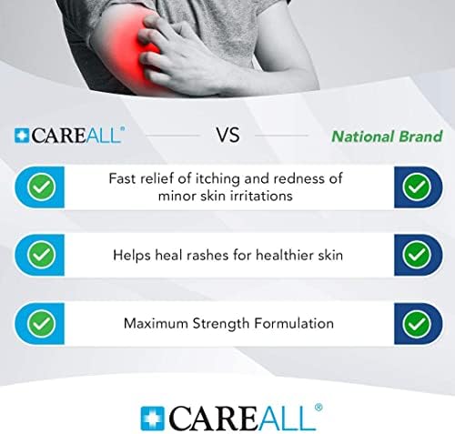 CareAll Hydrocortisone 1%, 1oz Tube (Pack of 3), Maximum Strength Anti-Itch Cream, Relief from Itching and Redness from Bug Bites, Eczema, Psoriasis, Poison Ivy, Oak and Sumac CareAll