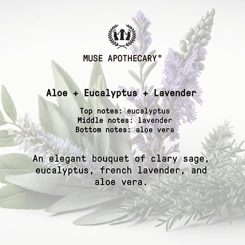 Muse Apothecary Room Ritual - Aromatic and Relaxing Room Mist, 8 oz, Infused with Natural Essential Oils - Aloe + Eucalyptus + Lavender Muse Apothecary