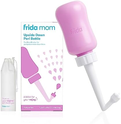 Frida Mom Upside Down Peri Bottle for Postpartum Care, Portable Bidet Perineal Cleansing and Recovery for New Mom, The Original Fridababy MomWasher Frida Mom