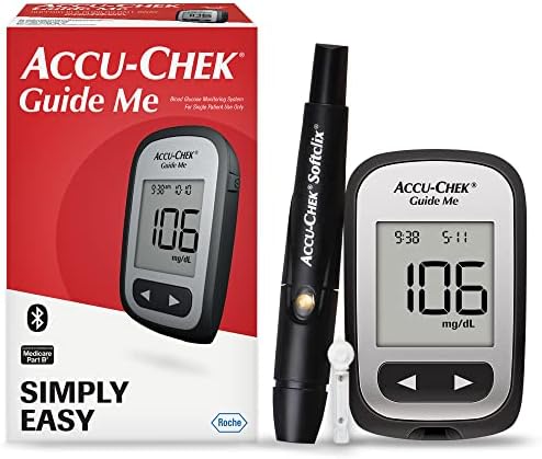 Accu-Chek Guide Me Glucose Monitor Kit for Diabetic Blood Sugar Testing: Guide Me Meter, Softclix Lancing Device, and 10 Softclix Lancets Accu-Chek