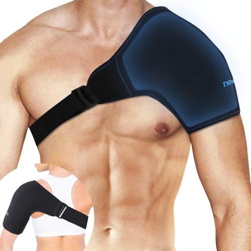 NEWGO Shoulder Ice Pack Rotator Cuff Cold Therap, FSA or HSA Eligible Shoulder Ice Pack Wrap Cold Pack for Shoulder Pain Relief, Recovery After Surgery, Swelling, Tendonitis (Medium Size) NEWGO