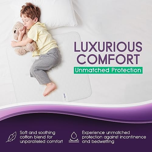 Incontinence Bed Pads - 4 Pack 34" x 36" Reusable Waterproof Mattress Protectors - Highly Absorbent, Machine Washable - for Children, Pets and Seniors - Multi Color - Royal Care Royal Care