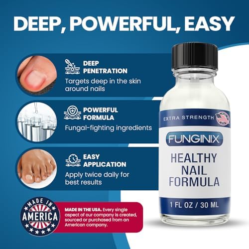 FUNGINIX Toenail Fungus Treatment - Extra Strength - Nail Fungus Treatment & Athlete's Foot Solution - Antifungal Liquid (Жидкость) Solution - Made In the USA - 1 Bottle - (Packaging May Vary) FUNGINIX