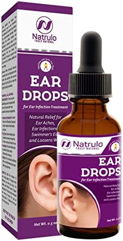 Natural Ear Drops (Капли) for Ear Infection – Homeopathic Eardrops for Adults, Kids, Baby, & Pets – Relieves Ear Aches, Swimmer's Ear, & Loosens Wax – Kids Safe Ear Health Made in USA Natrulo