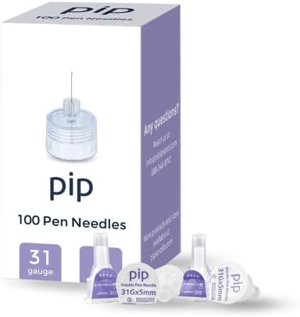 Pip Insulin Pen Needles (31G 5mm) 100 Pieces Pip