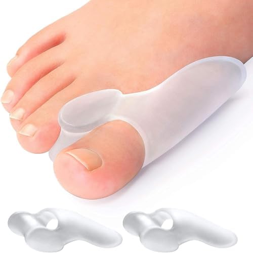 Bunion Cushion Protector, 10 Packs of Bunion Corrector Pads with Separator for Big Toe, Gel Shield for Foot Pain Relief, Calluses, Corns Promifun