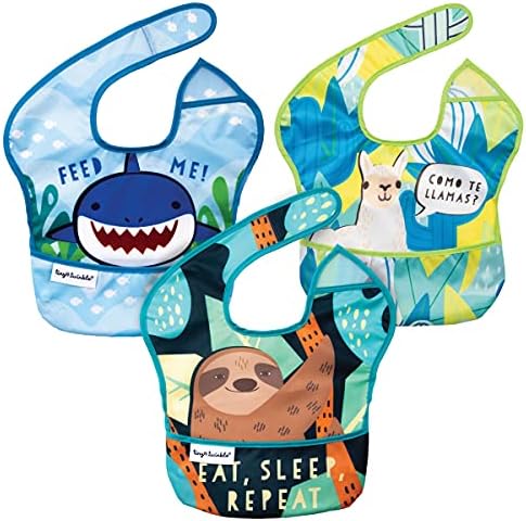 Tiny Twinkle Mess-Proof Baby Bib - Waterproof Bib for Baby Boy or Girl - PFAS, PVC, BPA, Phthalate Free - Baby Food Bibs tiny twinkle