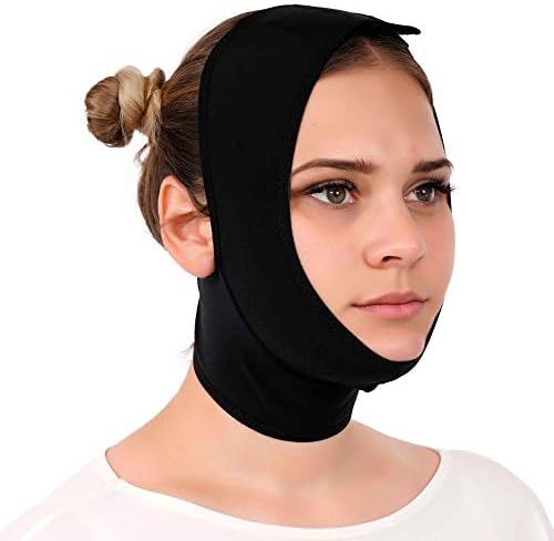 Post Surgery Neck and Chin Compression Garment Wrap Bandage for Women, Face Slimmer Ikido