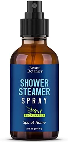 Breathe Shower Steamer Spray 2 fl oz - Aromatherapy Mist from Natural Essential Oil Blend - Peppermint, Eucalyptus Shower Steamer Spray - Spa at Home from Fresh Steam Shower Spray - Nexon Botanics Nexon Botanics