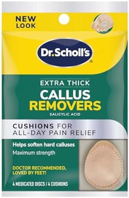 Dr. Scholl's Extra Thick Callus Remover, 4ct // Helps Soften Hard Calluses and Cushions for All-Day Pain Relief Dr. Scholl's