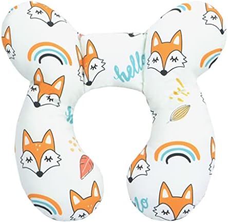 vocheer Baby Travel Pillow(Upgraded), Head and Neck Support Pillow for Pushchair, Car Seat,Stroller, Bouncer, Cotton(Grey Cloud Vocheer