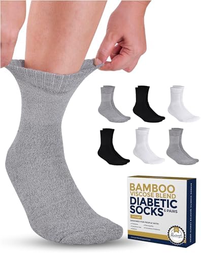 Унисекс Носки Pembrook Pembrook Extra Wide Socks with Grips and Ankle Diabetic Socks Bundle Pembrook