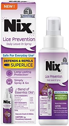 Nix Lice Prevention Spray (Спрей) for Kids, A Daily Leave-In Conditioning Spray to Repel Superlice, 6.0 fl oz (Жидкие унции) Nix