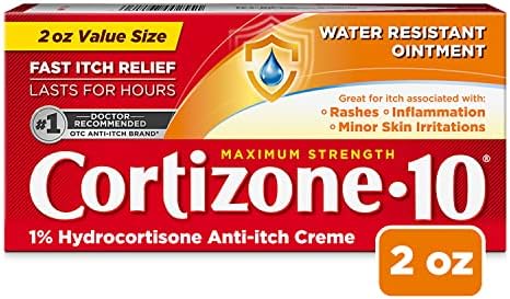 Cortizone 10 Maximum Strength Water Resistant Anti-Itch Ointment, 1% Hydrocortisone, 2 oz. Cortizone 10