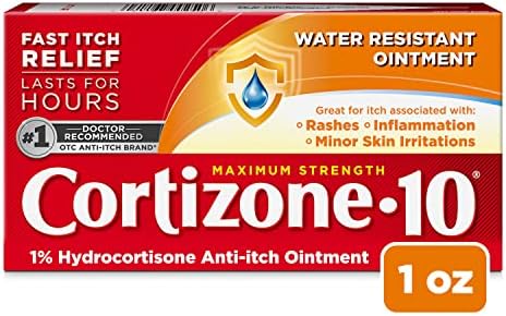 Cortizone 10 Maximum Strength Water Resistant Anti-Itch Ointment, 1% Hydrocortisone, 1 oz. Cortizone 10