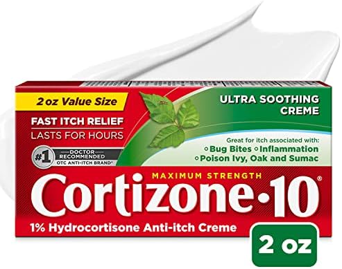 Cortizone 10 Maximum Strength Ultra Soothing Anti-Itch Cream, 1% Hydrocortisone Creme, 2 oz. Cortizone 10