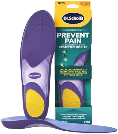 Женские Стельки Dr. Scholl’s Prevent Pain, Размер 36-40, 1 Пара: Единственные Доказанные Стельки для Профилактики Болевых Синдромов в Нижней Части Тела Dr. Scholl's