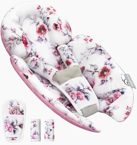 Вставка для новорожденных mamatepe, совместимая с качелями 4moms mamaRoo и Graco DuetSoothe, реверсивная, поддержка головы и тела, дышащая мягкая ткань, машинная стирка, Радуга, 1 шт. mamatepe