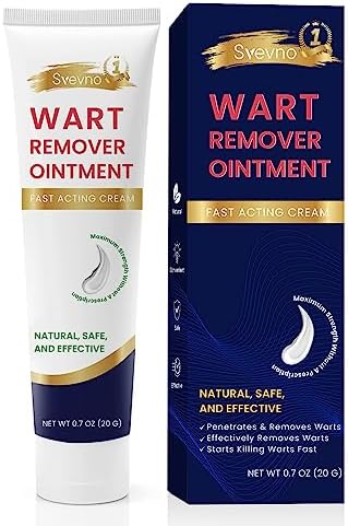 Maximum Strength Fast Acting Wart Cream - Wart Cream with Salicylic Acid - Fast-Acting Wart Ointment, Wart Cream for Warts, Plantar Wart, Genital Warts, Common Wart, Corn - Wart Remover Freeze Off Svevno