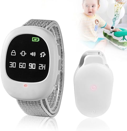 Bedwetting Enuresis Alarm, Bedwetting Alarm Vibration Timer Setting Musical Potty Training Alarm for Elderly Adults Children Dioche