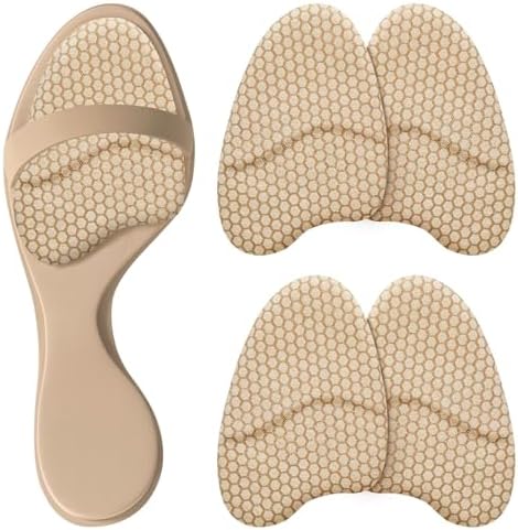 Metatarsal Pads Women, Ball of Foot Cushions for Women, Heel Inserts for Women, Heel Pads for Shoes, (2 Pairs Foot Pads) High Heel Comfort Pads, Anti Slip, Invisible Design ZAIWOO