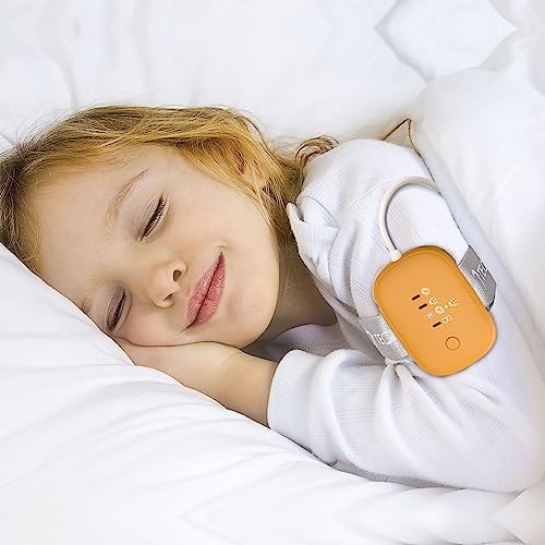 Bed Wetting Alarm for Kids, USB Rechargeable, Pee Alarms with Loud Sound & Strong Vibration, Potty Training for Children, Orange TENQIU