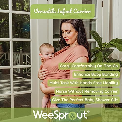 WeeSprout Baby Wraps Carrier - Perfect Child Sling for Newborn and Infant, Enhances Bonding, Soft and Breathable, Ideal for Babywearing WeeSprout