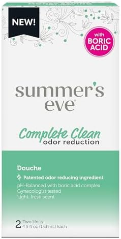 Summer's Eve Feminine Douche, Complete Clean Odor Reduction with Boric Acid Complex, 2 Units, 4.5 oz Each Summer's Eve