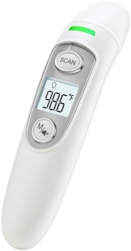 Non-Contact Forehead Thermometer, Digital Thermometer for Adults and Kids, Fast & Accurate with Fever Alarm Memory Function 202L GoodBaby