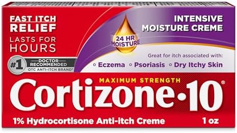 Cortizone 10 Maximum Strength Intensive Moisture Anti-Itch Cream, 1% Hydrocortisone, 2 oz. Cortizone 10