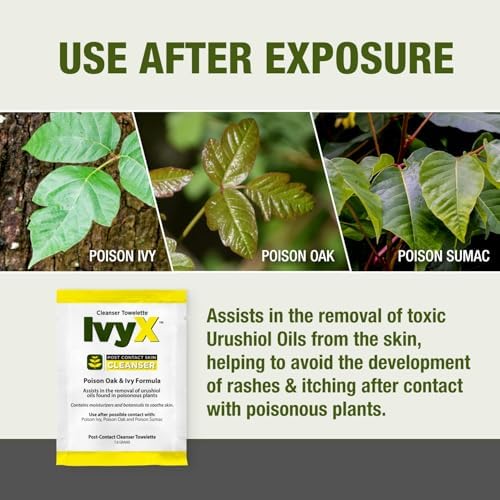 CoreTex Ivy X Post-Contact Poison Ivy Wipes - Pack of 25 Single-Use Poison Ivy Treatment Wipes to Assist in the Removal of Poison Ivy, Poison Oak, & Poison Sumac Oils - Poison Ivy Wash Wipes CoreTex