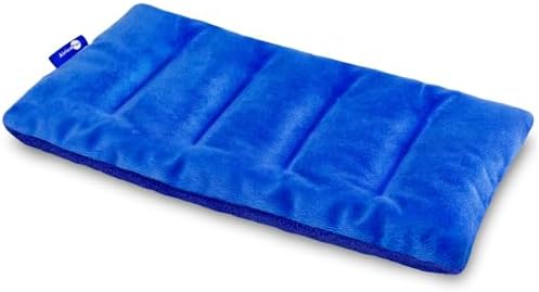 Microwave Heating pad, 6 * 11" Microwavable Moist Heat Pad for Neck Shoulder, Cramps, Back Pain Relief, Warm Compress Rice Bean Bag Hot Pack for Muscles, Joints, Blue AiricePac