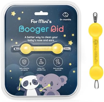 for Mini’s Booger Aid - Gentle, Safe, and Non-Toxic Nose and Ear Cleaning Tool for Infants and Toddlers (Blue, Small) FOR MINI'S